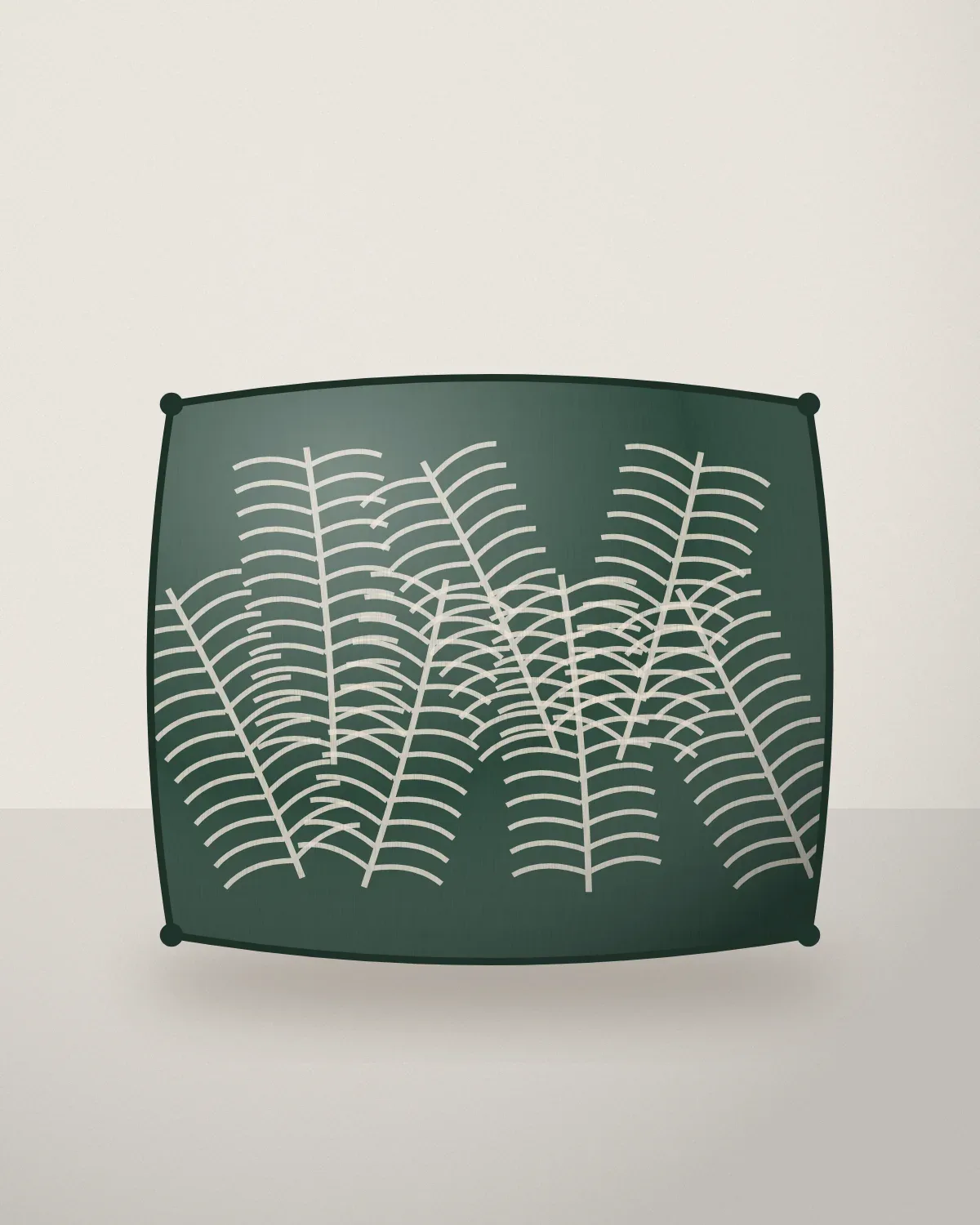 Palm Frond Linen Cushion