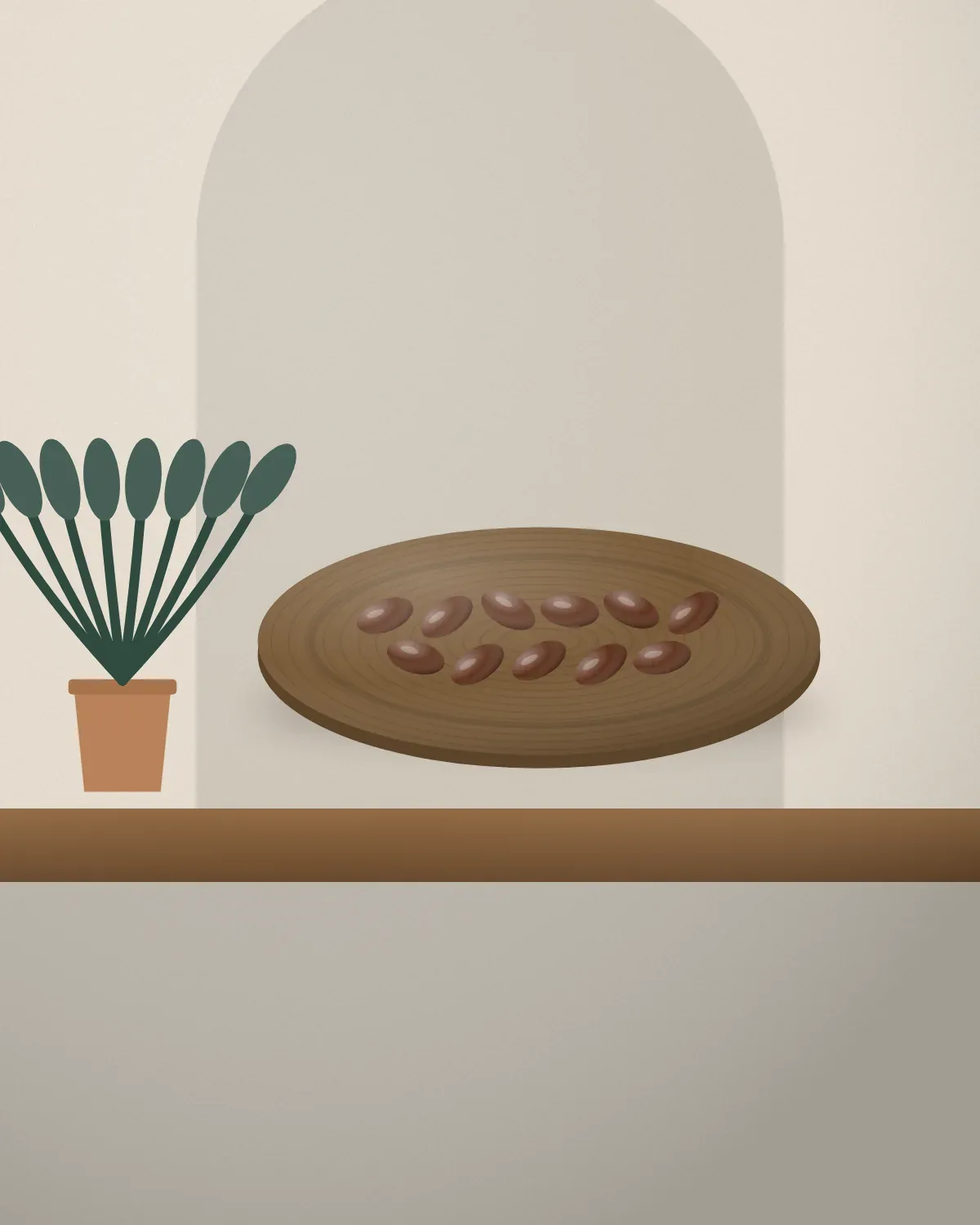 Date Serving Platter